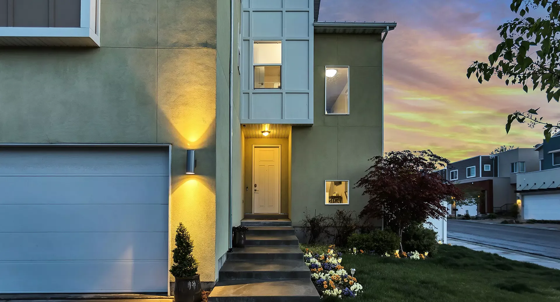 Aussenansicht eines Einfamilienhauses